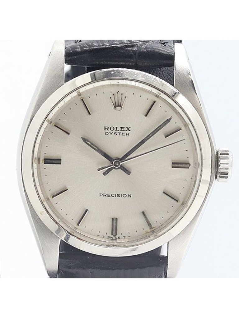 Rolex Oyster Precision Hand Wound Silver Dial Watch
